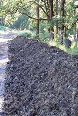 Figure 1. Example of a compost pile from a farm that will have to choose between reducing their composting or navigating the new rules. Photo by Wali Via