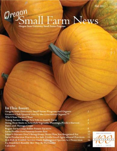 Small Farm News: Fall 2011