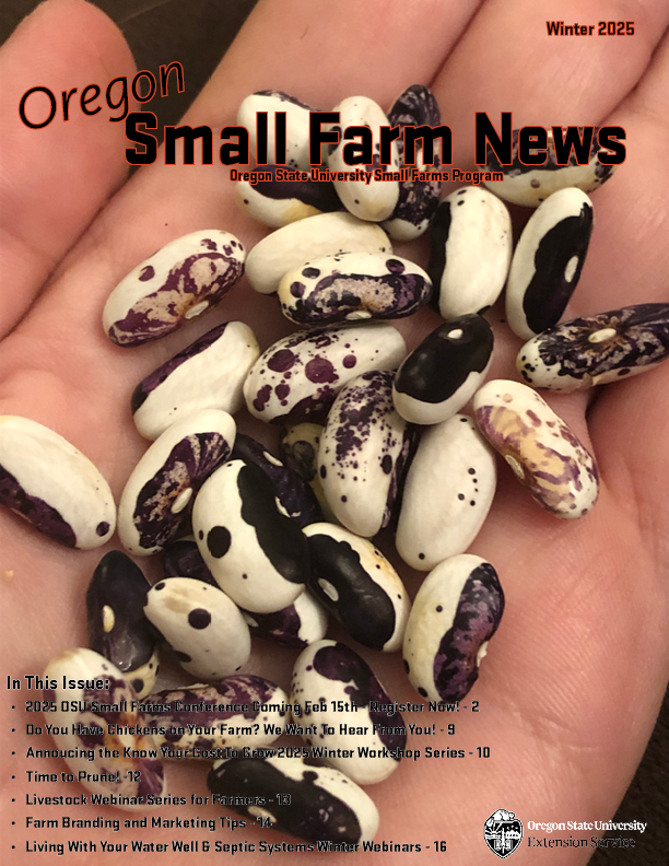 Winter Small Farms Cover Image Beans in a hand